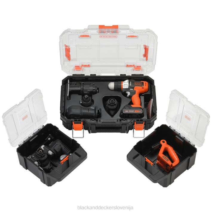 BLACK+DECKER Komplet električnega orodja matrix 20v max vključuje akumulatorski vrtalnik z 8 nastavki in kovček za shranjevanje 8B2Z529 orodja - Image 2