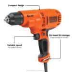 BLACK+DECKER Komplet električnih vrtalnih vijačnikov 3/8 in. 6,0 amp žični 8B2Z570 orodja - Image 4