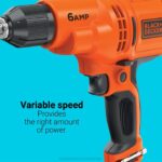 BLACK+DECKER Komplet električnih vrtalnih vijačnikov 3/8 in. 6,0 amp žični 8B2Z570 orodja - Image 5