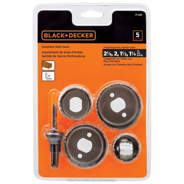 BLACK+DECKER komplet vrtalnih žag sortiran 5-delni 8B2Z667 orodja - Image 3