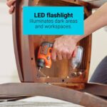 BLACK+DECKER lightdriver 4v max akumulatorski vijačnik s pak 8B2Z588 orodja - Image 12