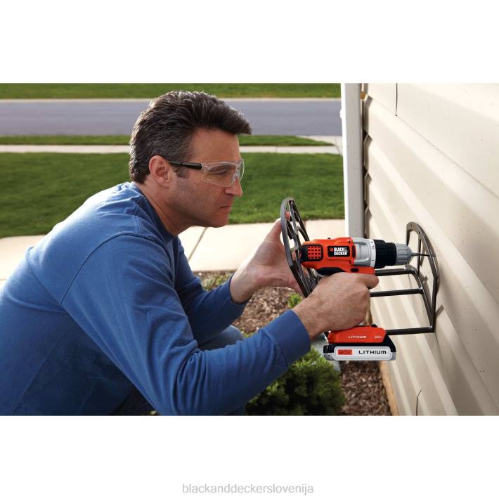BLACK+DECKER Litijev 2-hitrostni vrtalnik/vijačnik z največjo napetostjo 20 V s hitrim polnilnikom za shranjevanje 8B2Z591 orodja - Image 1