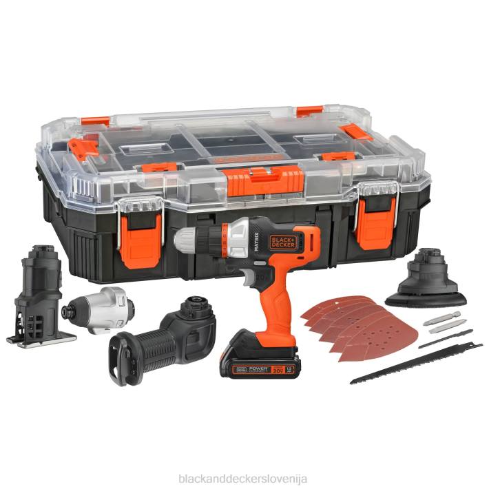 BLACK+DECKER matrix 20v max brezžični kombinirani komplet za 4 orodja s prostorom za shranjevanje 8B2Z526 orodja - Image 1