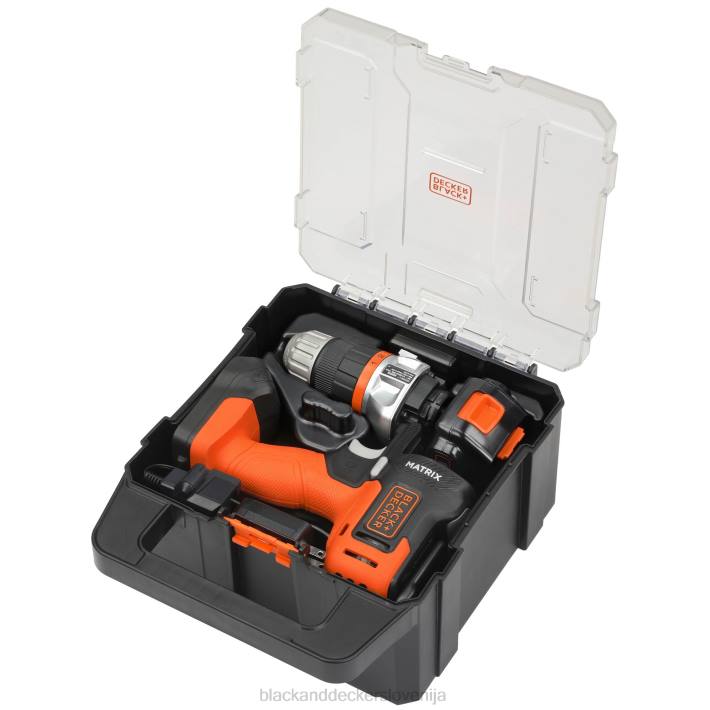 BLACK+DECKER matrix 20v max vrtalni komplet s kovčkom za shranjevanje 8B2Z582 orodja - Image 4