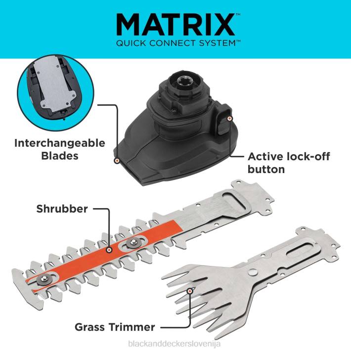 BLACK+DECKER matrix strižni nastavek za grmičevje s kovčkom za shranjevanje 8B2Z403 na prostem - Image 3
