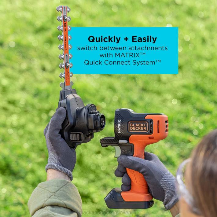 BLACK+DECKER matrix strižni nastavek za grmičevje s kovčkom za shranjevanje 8B2Z403 na prostem - Image 5