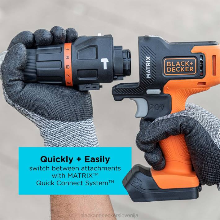 BLACK+DECKER matrix udarno vrtalno kladivo nastavek za večnamensko orodje s kovčkom za shranjevanje 8B2Z581 orodja - Image 5