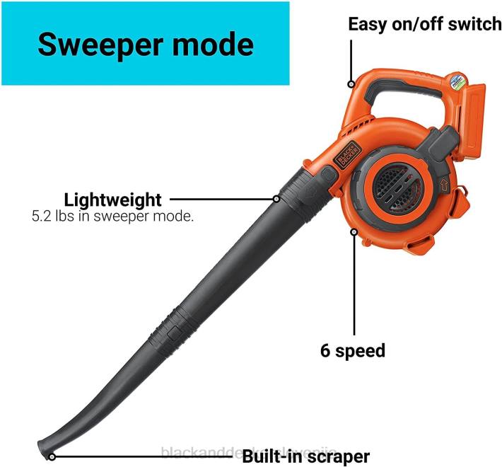 BLACK+DECKER powercommand 2-v-1 akumulatorski pometač & sesalnik 36v max orodje samo 8B2Z436 na prostem - Image 4