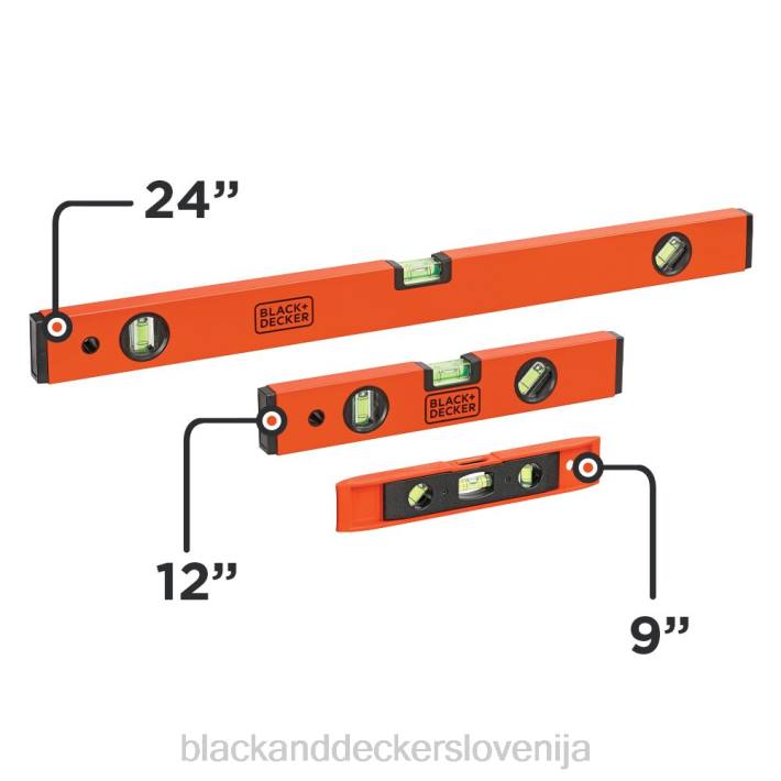 BLACK+DECKER ravni set 9 palcev 12 palcev 24 palcev 3-pak 8B2Z138 dom in življenjski slog - Image 2