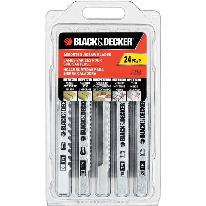 BLACK+DECKER set listov za vbodne žage izbrani les in kovina 24 pak 8B2Z662 orodja - Image 1