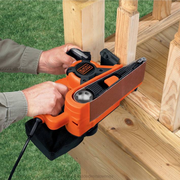 BLACK+DECKER tračni brusilnik z vrečko za prah 7-amp 3-palčni x 21-palčni 8B2Z645 orodja - Image 2