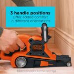 BLACK+DECKER tračni brusilnik z vrečko za prah 7-amp 3-palčni x 21-palčni 8B2Z645 orodja - Image 10