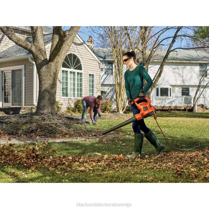 BLACK+DECKER Vakuumski mulčer za listje z električnim puhalnikom za listje 3 v 1 8B2Z442 na prostem - Image 3