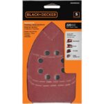 BLACK+DECKER 220 g mega brusnega papirja za miške, 5 kosov 8B2Z643 orodja