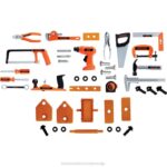 BLACK+DECKER deluxe komplet orodja z orodjem 8B2Z251 dom in življenjski slog